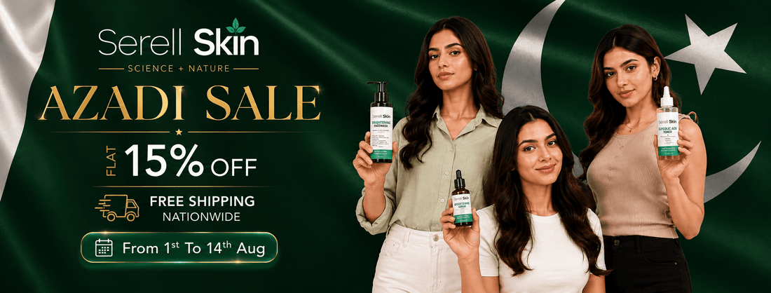Azadi Sale 2026 — Flat 15% OFF + Free Shipping on All Skincare