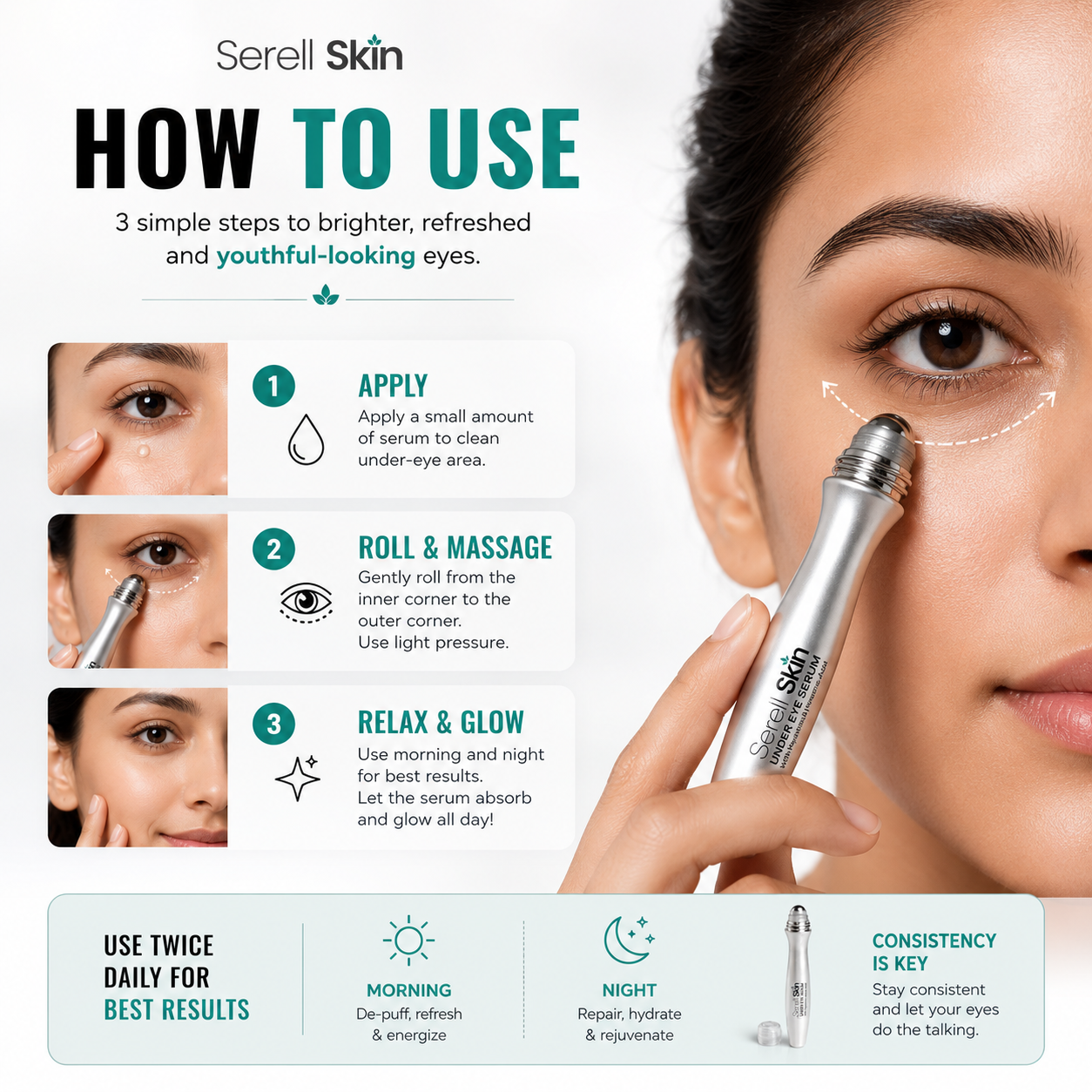 How To Use Under Eye Roller Serum