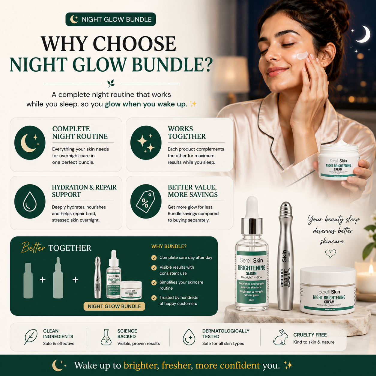 Best night skincare bundle Pakistan for glowing skin – Serell Skin