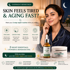 Overnight Repair Pack ingredients – Retinol Serum Night Brightening Cream Pakistan