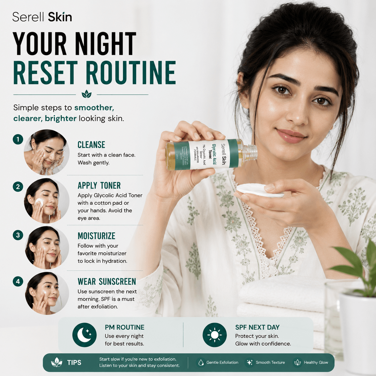 Serell Skin Glycolic Acid Toner – exfoliation and brightening Pakistan