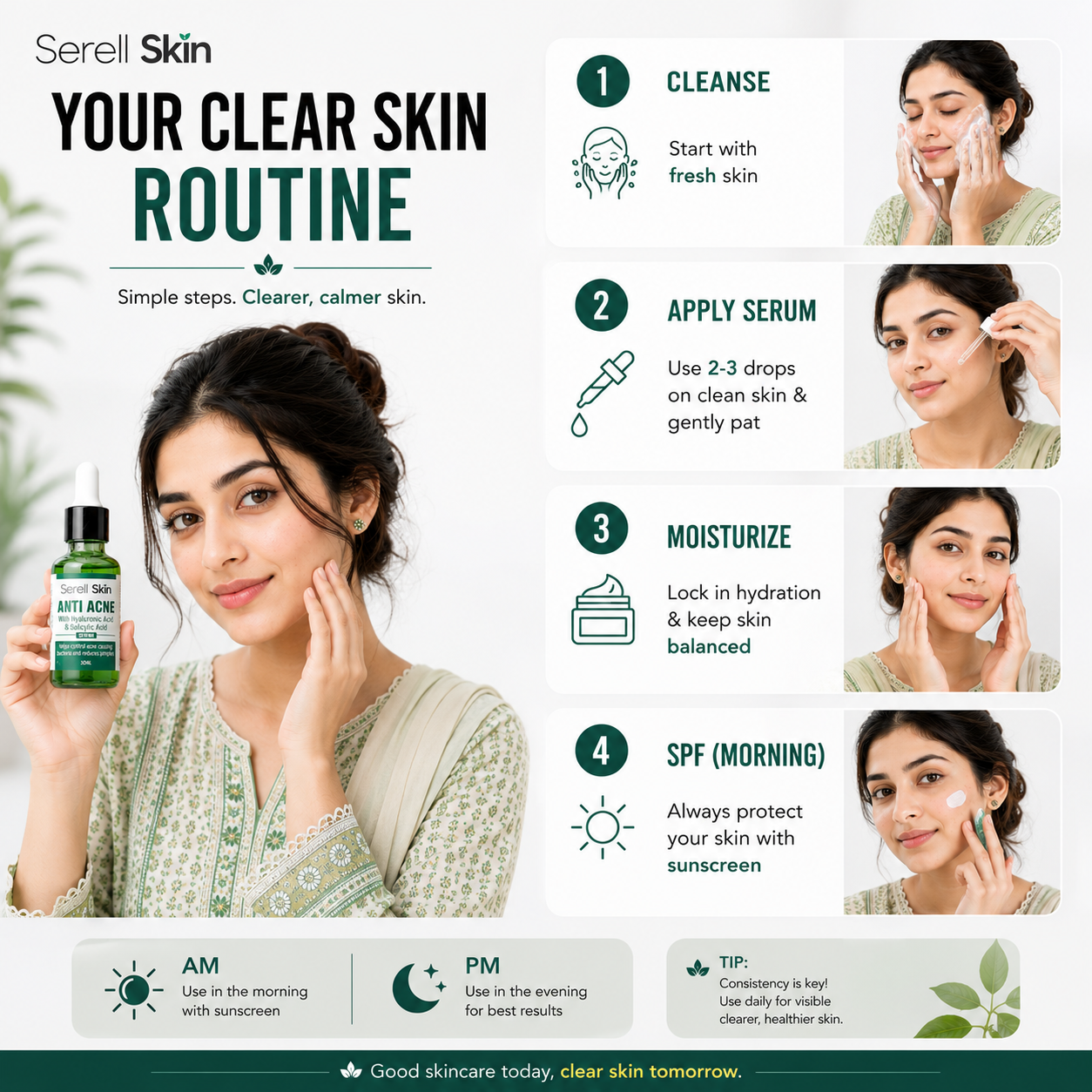 Anti Acne Serum for pimples and blackheads – Serell Skin Pakistan