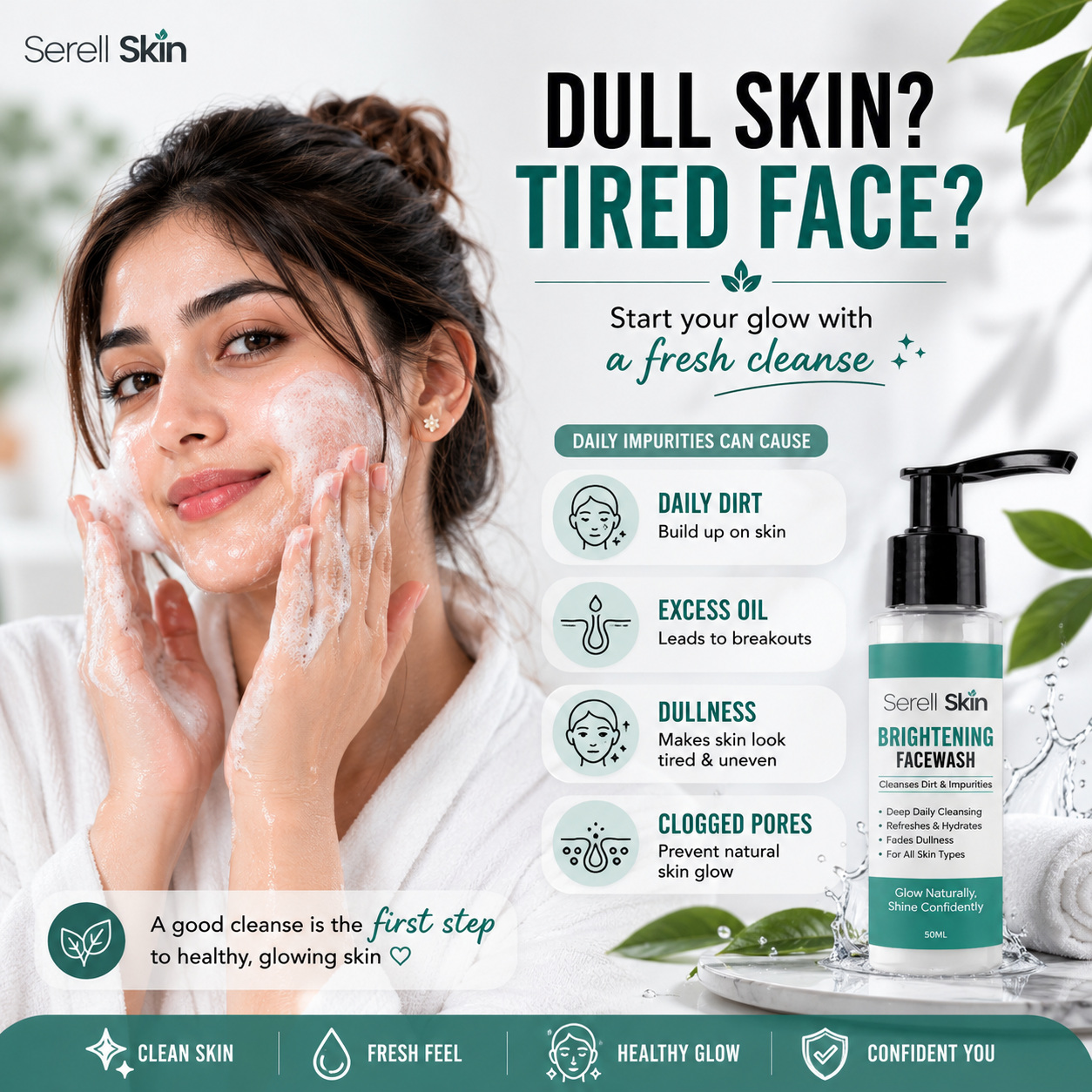 Serell Skin Brightening Facewash – best face wash Pakistan for clear skin