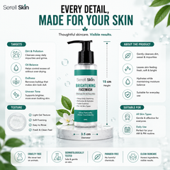 How to use Brightening Facewash – Serell Skin skincare routine Pakistan