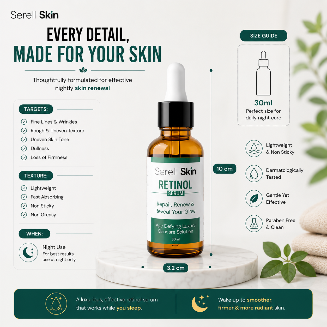 Benefits of Retinol Night Serum